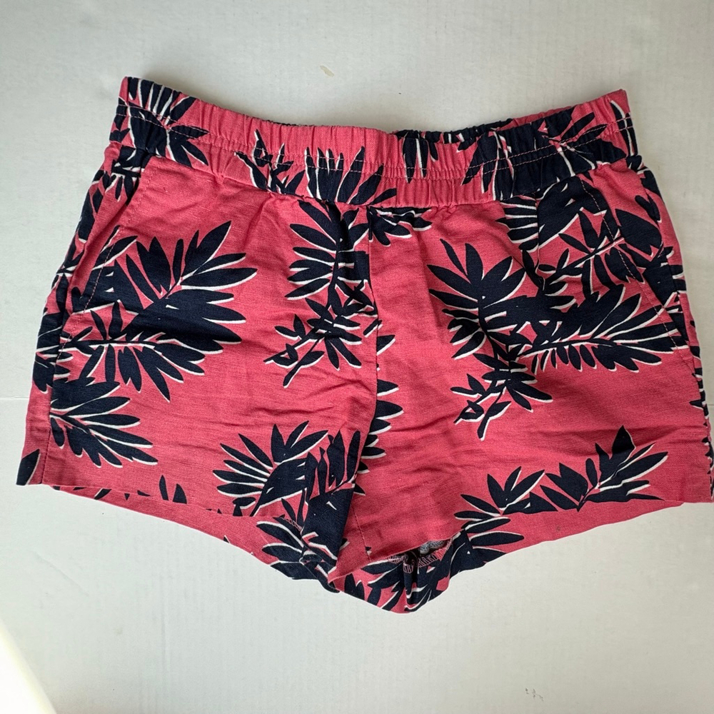 J. Crew Women's 3" printed boardwalk pull-on short pink blue size 2